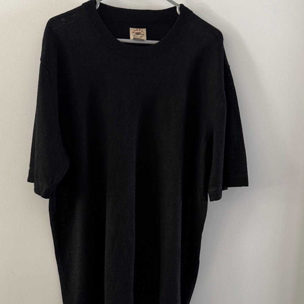Men's Short Sleeve Black Crewneck Tee